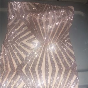 Fashion nova rose gold sequin dress